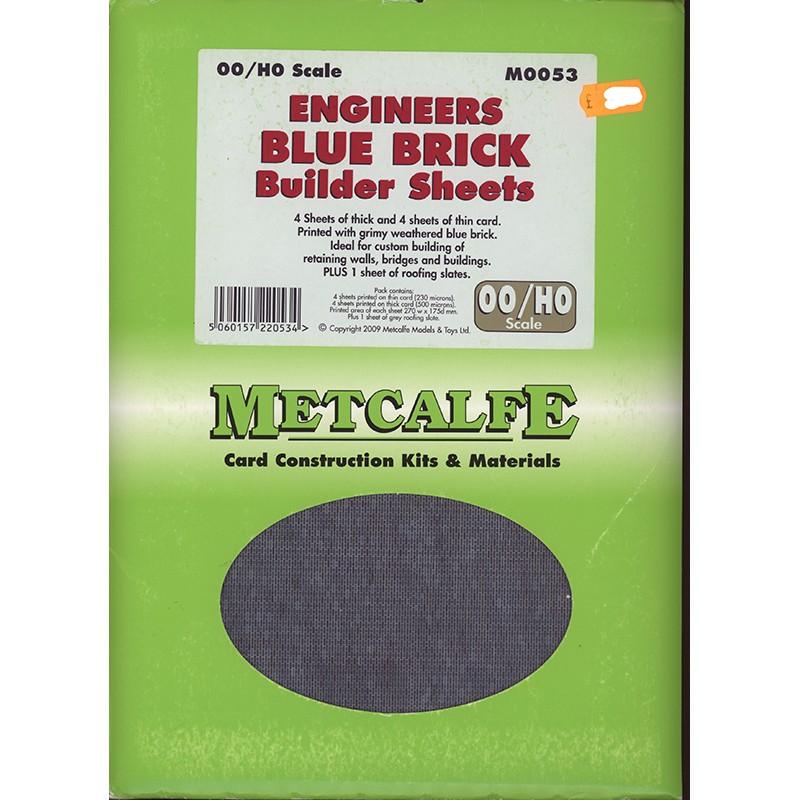 Metcalfe MO053 Engineers Blue Brick Builder Sheets